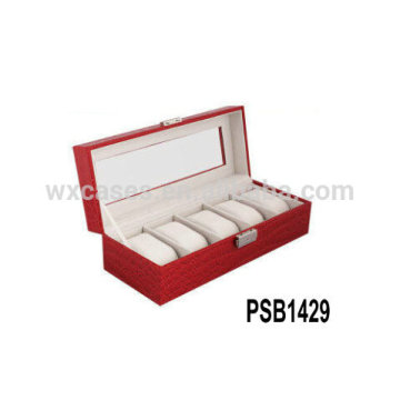 high quality leather watch boxes for 5 watches wholesales from China manufacturer